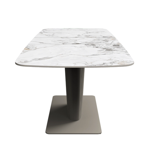 Catania 160-200cm White Ceramic Extending Dining Table