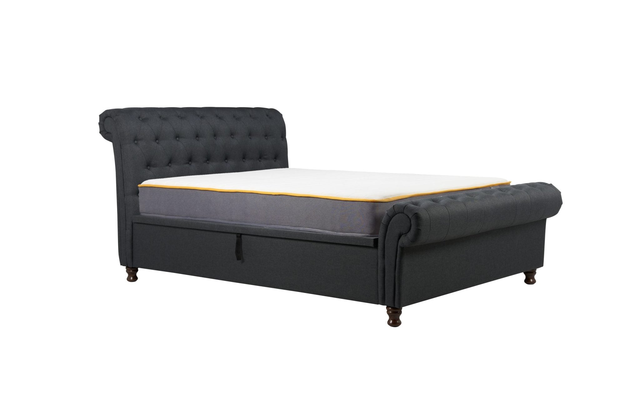 Venice Fabric Upholstered Ottoman Bed