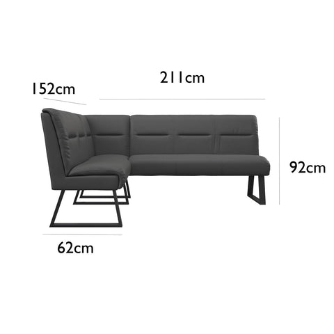 Cerutti White Ceramic Dining Table with Right Hand Facing Corner Bench and Low Backless Bench Set - Corner Bench Dimensions 