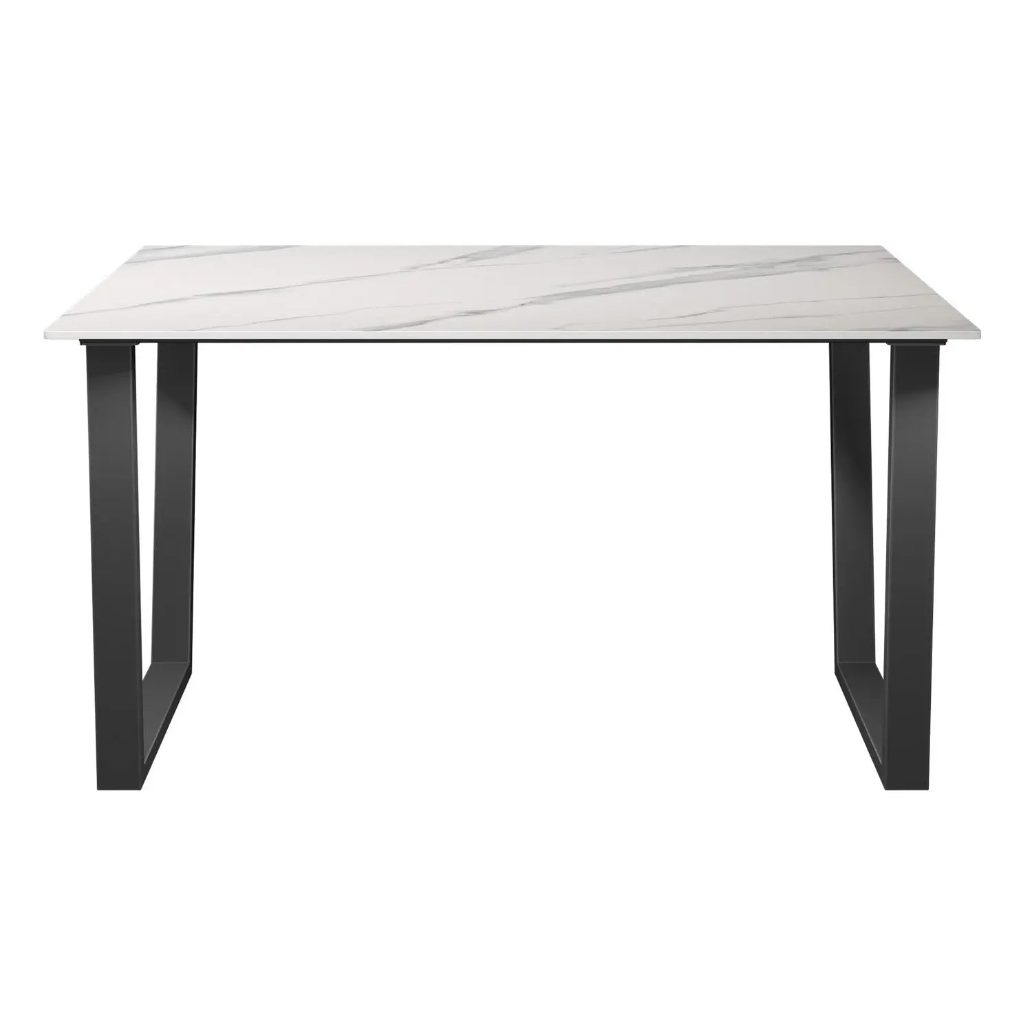 Cerutti White Ceramic Dining Table with Right Hand Facing Corner Bench and Low Backless Bench Set