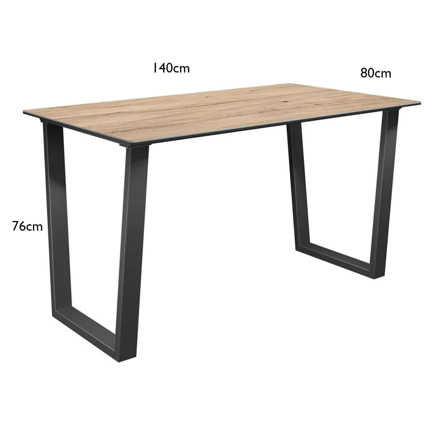 Cerutti 140cm Oak Effect Ceramic Dining Table