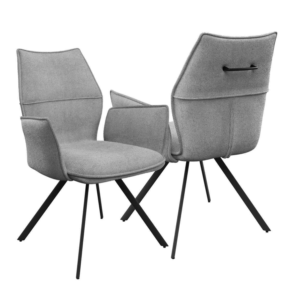 Iris Grey Fabric Dining Chair