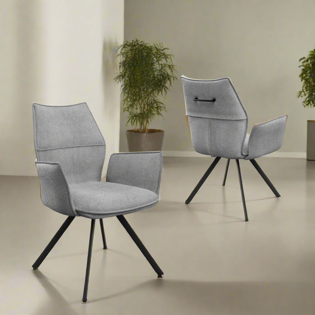 Iris Grey Fabric Dining Chair