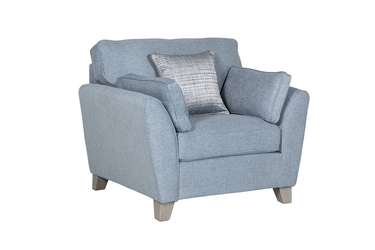 Cromwell Blue Linen Fabric Sofa