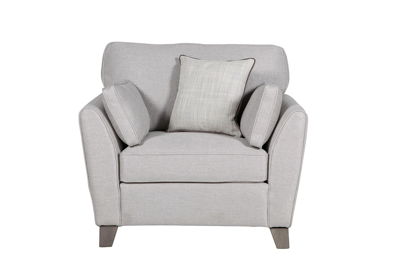 Cromwell Light Grey Linen Fabric Sofa