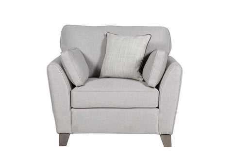 Cromwell Light Grey Linen Fabric Sofa