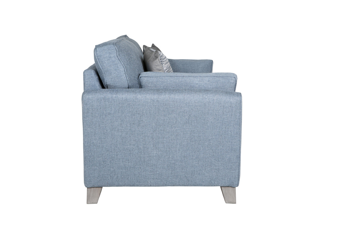 Cromwell Blue Linen Fabric Sofa