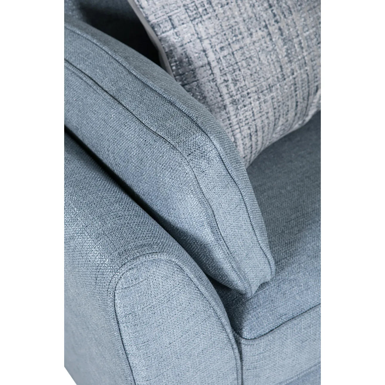 Cromwell Blue Linen Fabric LHF Corner Sofa