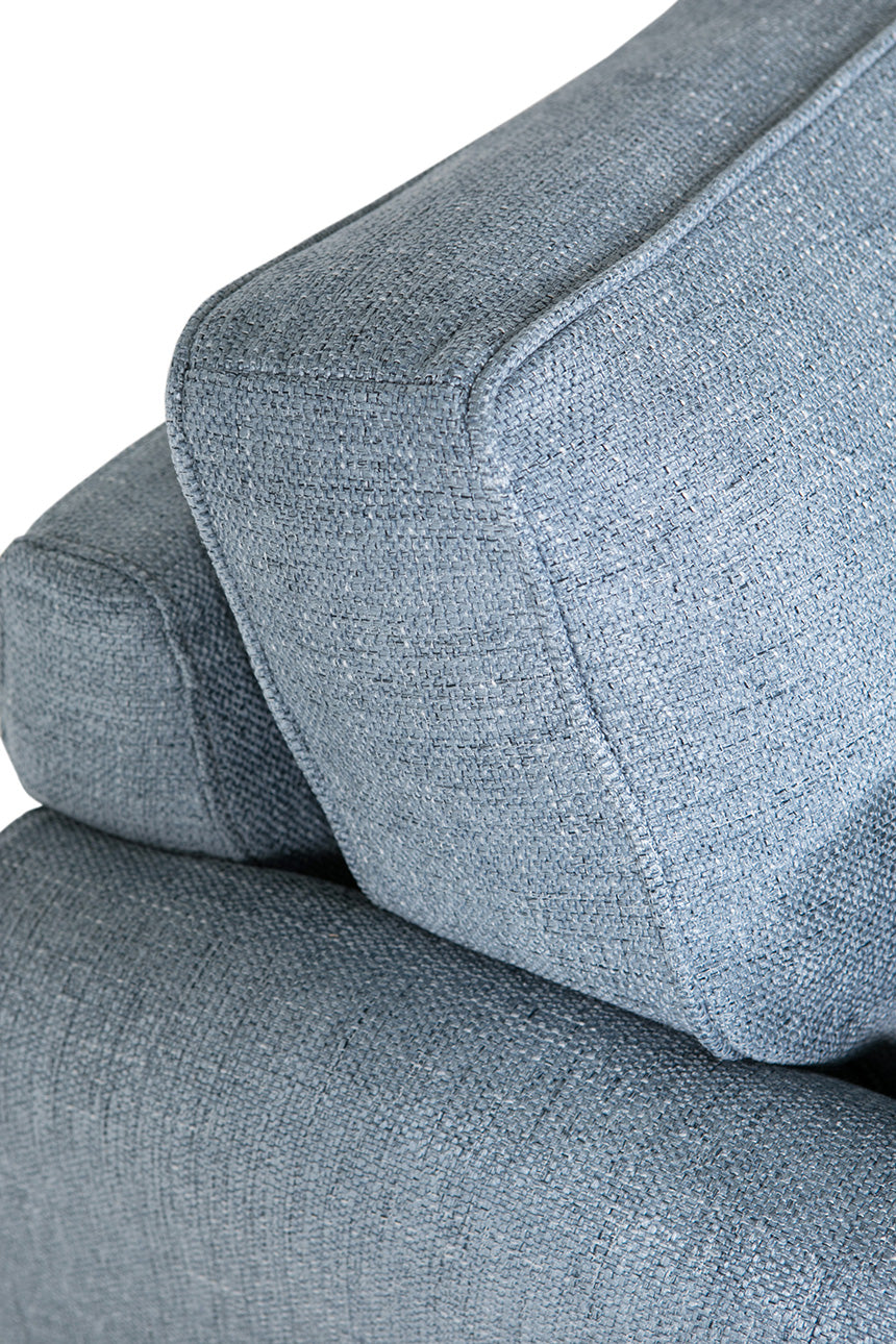 Cromwell Blue Linen Fabric Sofa