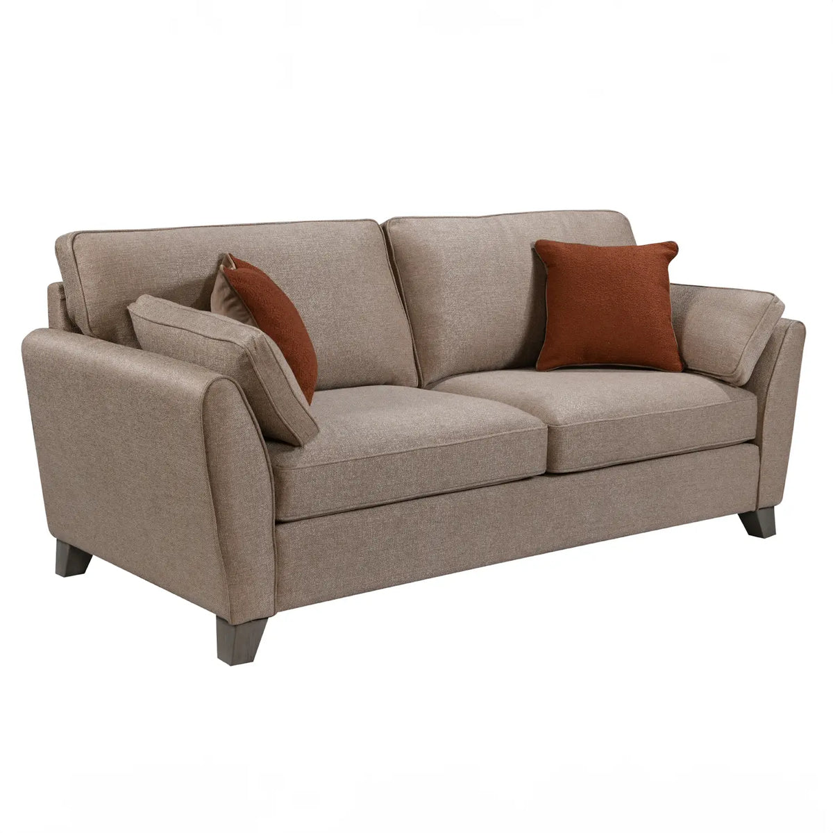 Cromwell Biscuit linen Fabric Sofa, also available in Blue and Grey - Main Image