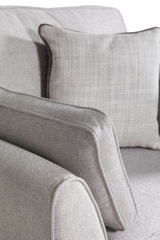 Cromwell Light Grey Linen Fabric Sofa