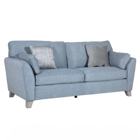 Cromwell Blue Linen Fabric Sofa, also available in Grey and Biscuit - Main Image 