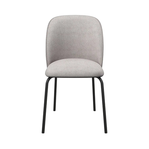 Set of 6 Two Colour Tone Cartier Grey Dining Chairs - Front View