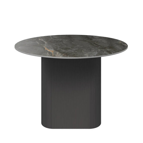 Modern Round Grey Ceramic Top Dining Table