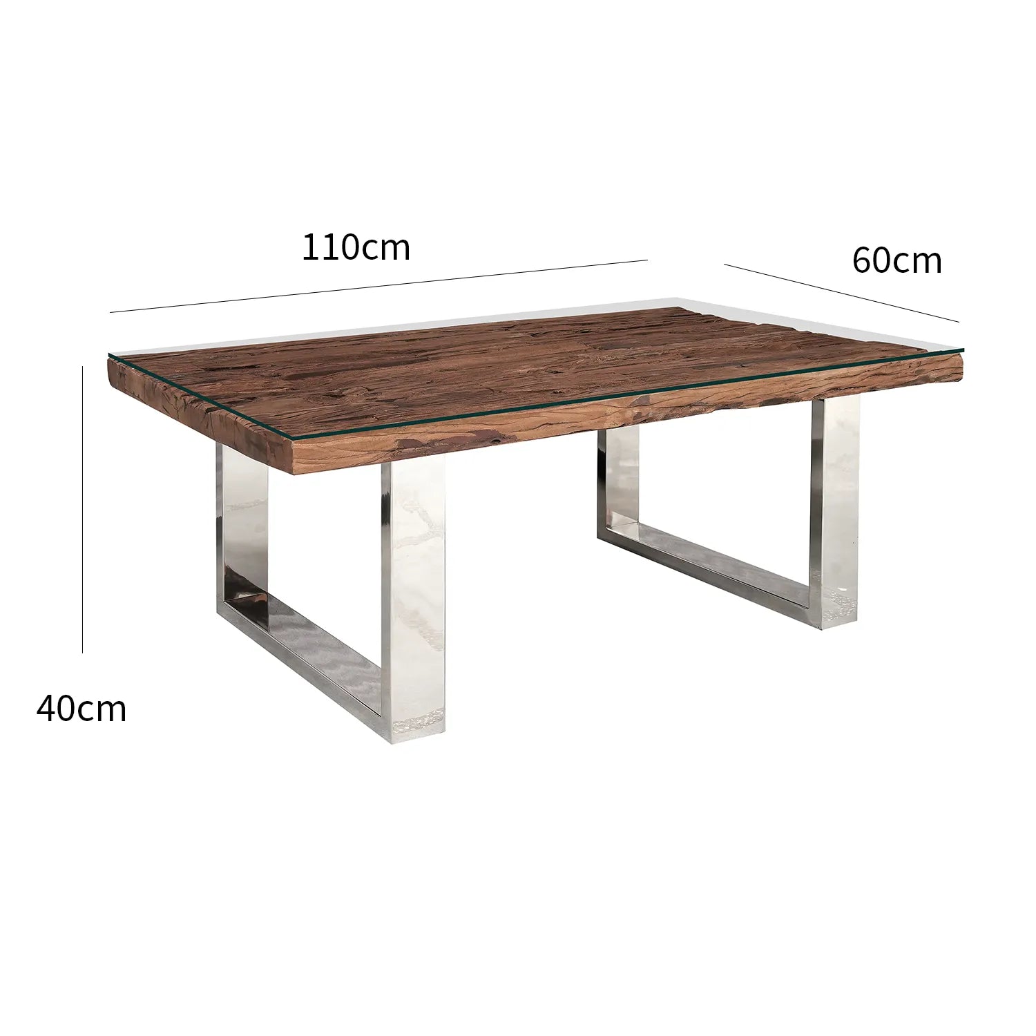 Chennai Railway Sleeper Wood Coffee Table