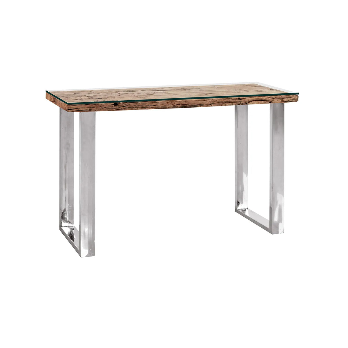 Chennai Railway Sleeper Wood Console Table, Matching Furniture Available - Main Image 