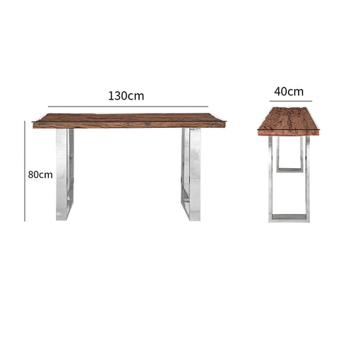 Chennai Railway Sleeper Wood Console Table, Matching Furniture Available - Dimensions 