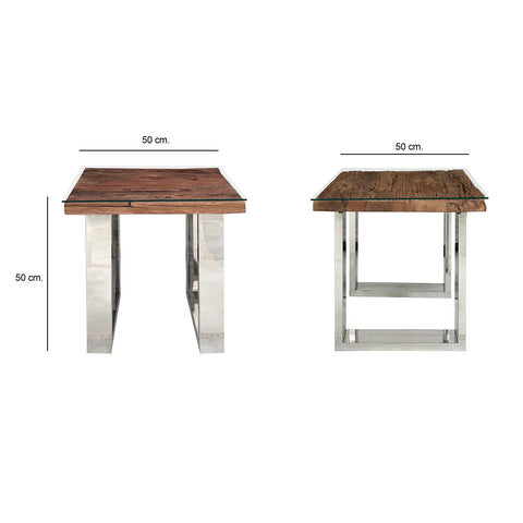 Chennai Railway Sleeper Wood Lamp Table, matching furniture available - Dimensions  