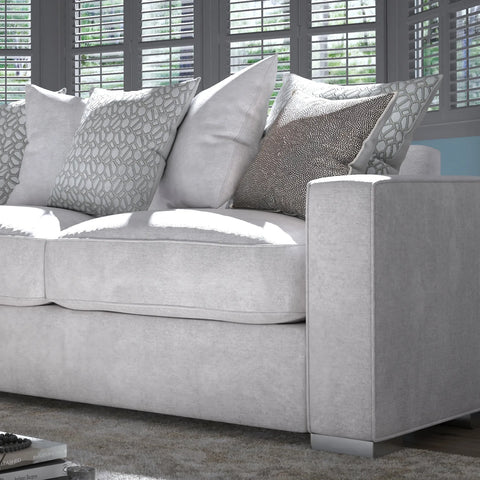 Chloe Corner Chaise Sofa Group, available in a variety of fabrics and colours - Close Up of Sofa Arm