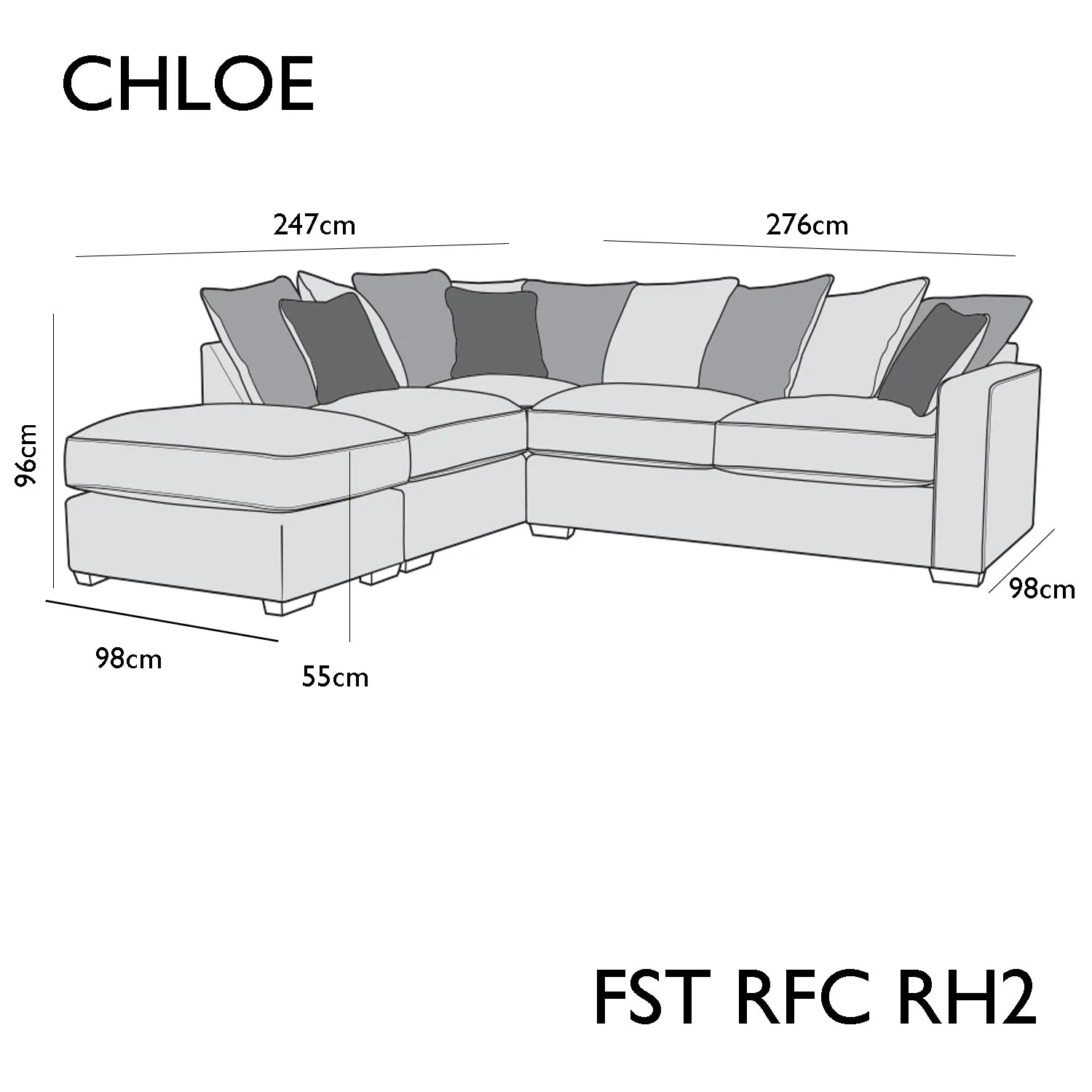 Chloe Corner Chaise Sofa Group