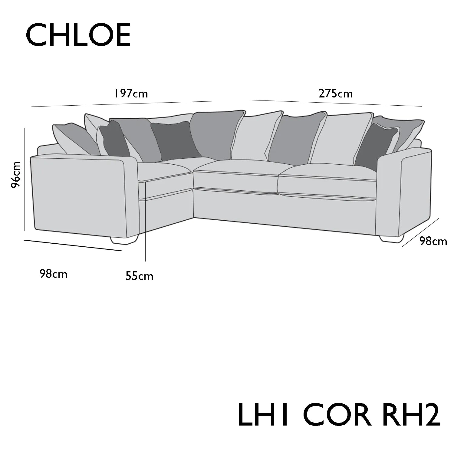 Chloe Corner Chaise Sofa Group