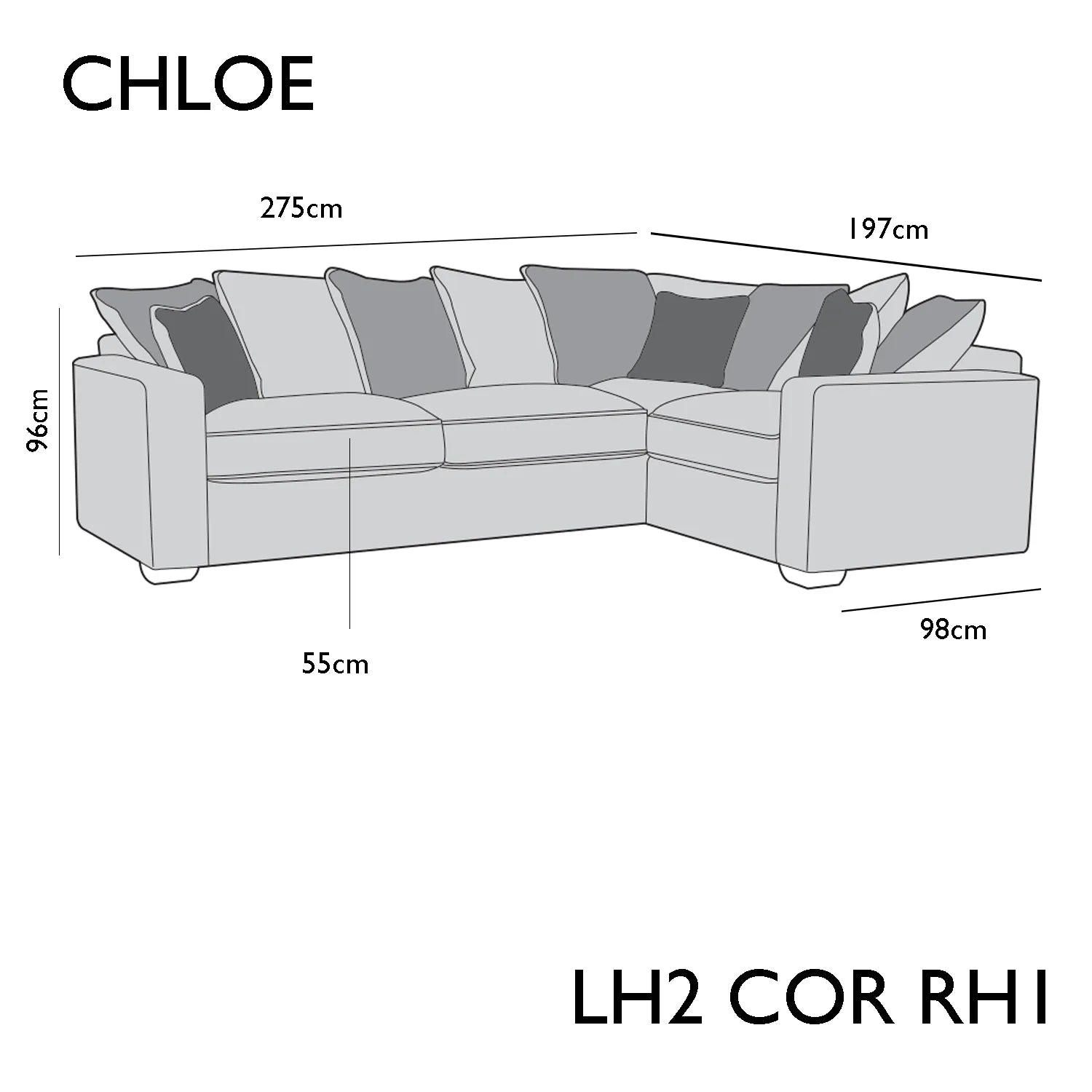 Chloe Corner Chaise Sofa Group