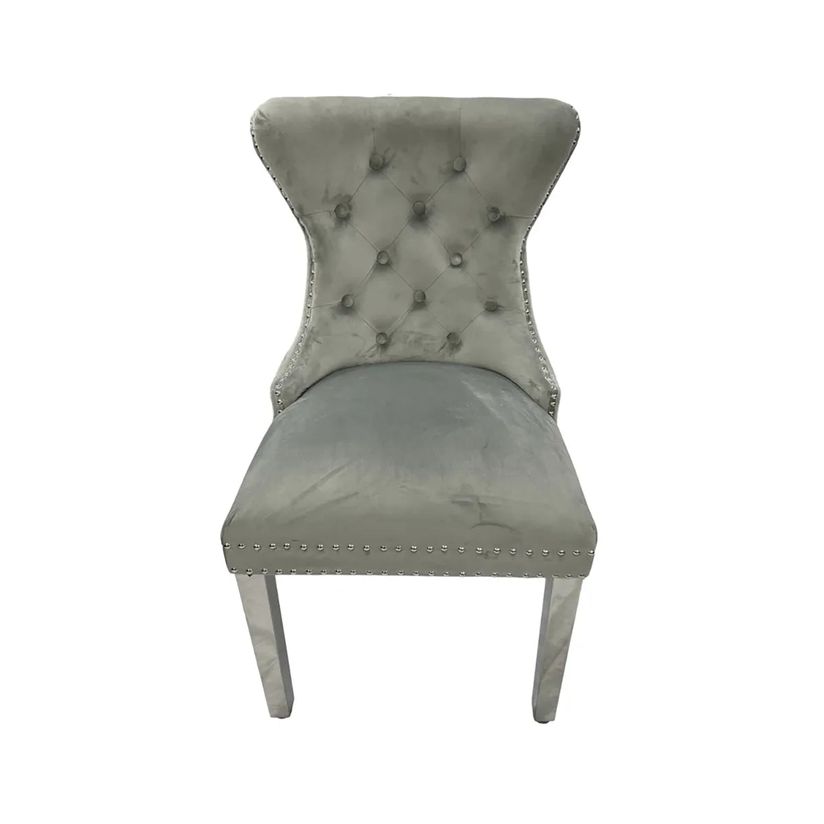 Chorley Lion Knocker back Light Grey Dining Chairs - Set of 4