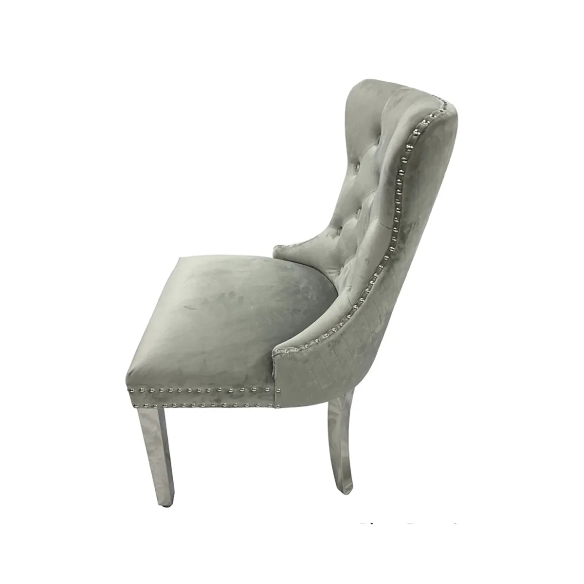 Chorley Lion Knocker back Light Grey Dining Chairs - Set of 4