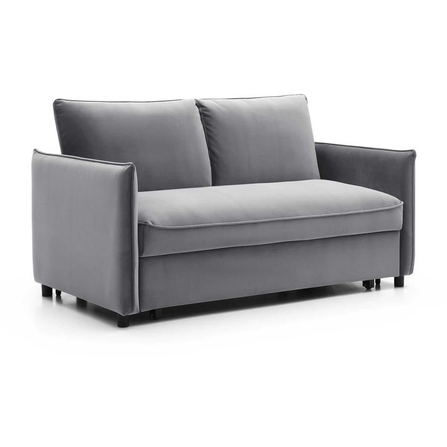 Claire Plush Velvet Grey Sofa Bed