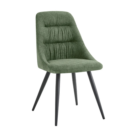 Corinth Linen Effect Green Dining Chairs - Set of 4