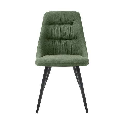 Corinth Linen Effect Green Dining Chairs - Set of 4