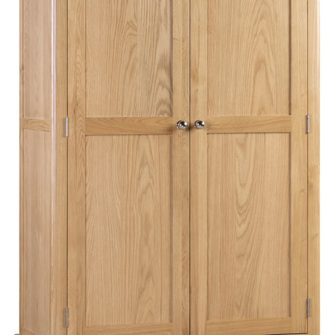 Cotswold Solid Oak 2 Door 1 Drawer Gents Wardrobe