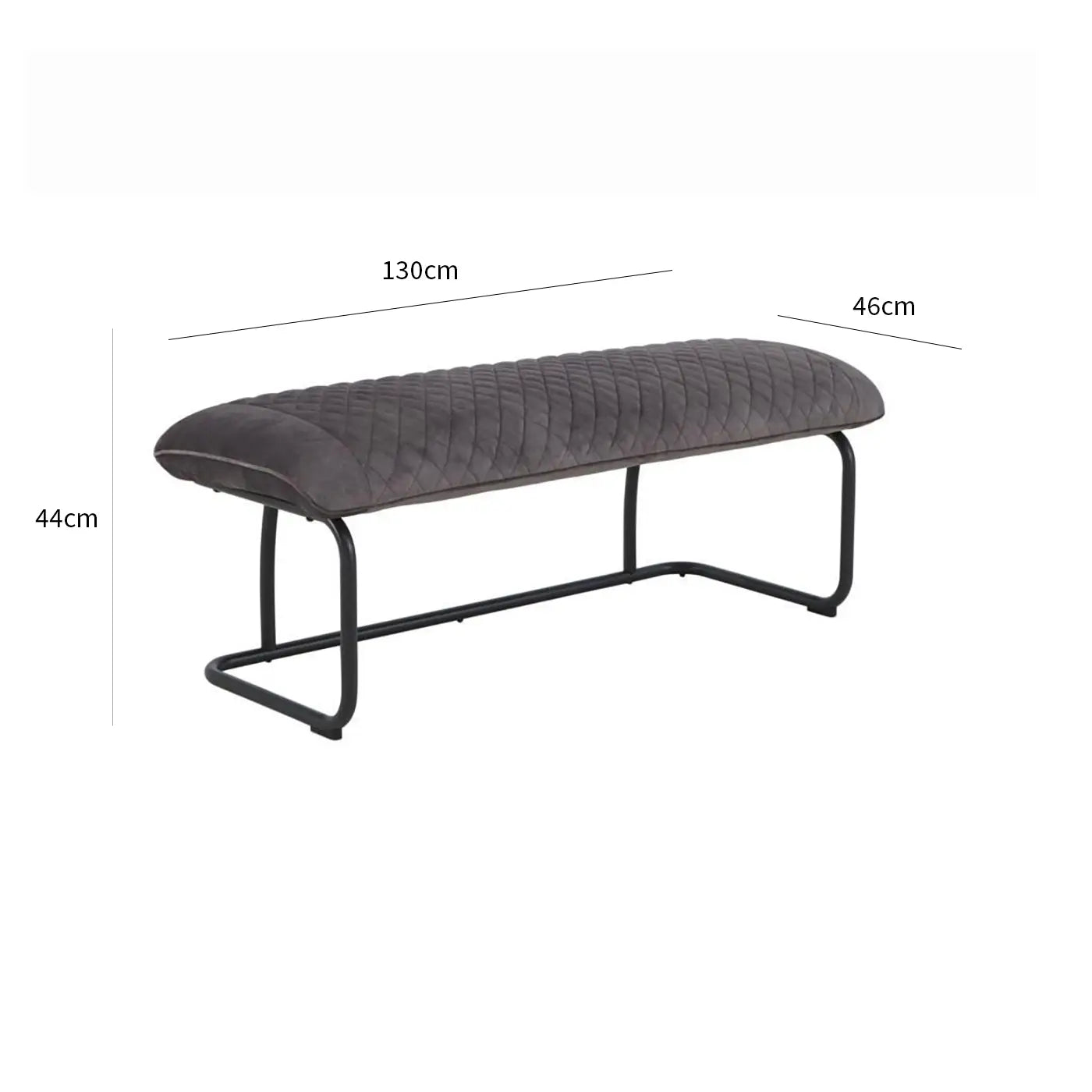 Creed Charcoal Grey Low Bench