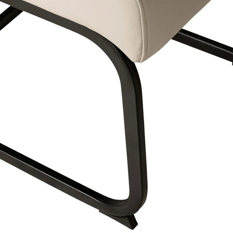 Delta Natural Dining Chairs with Cantilever Black Legs - Legs