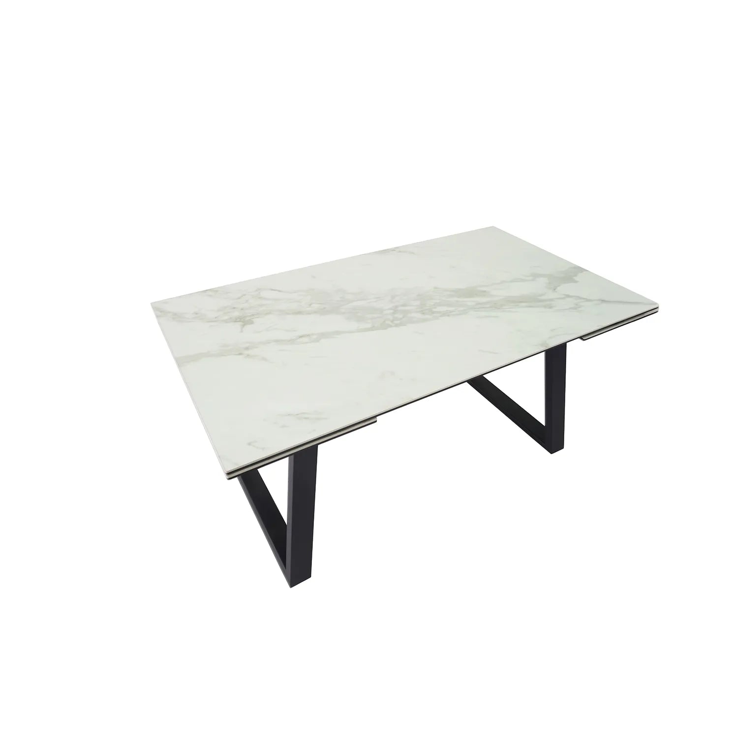 Maxwell White Large Ceramic Extending Dining Table