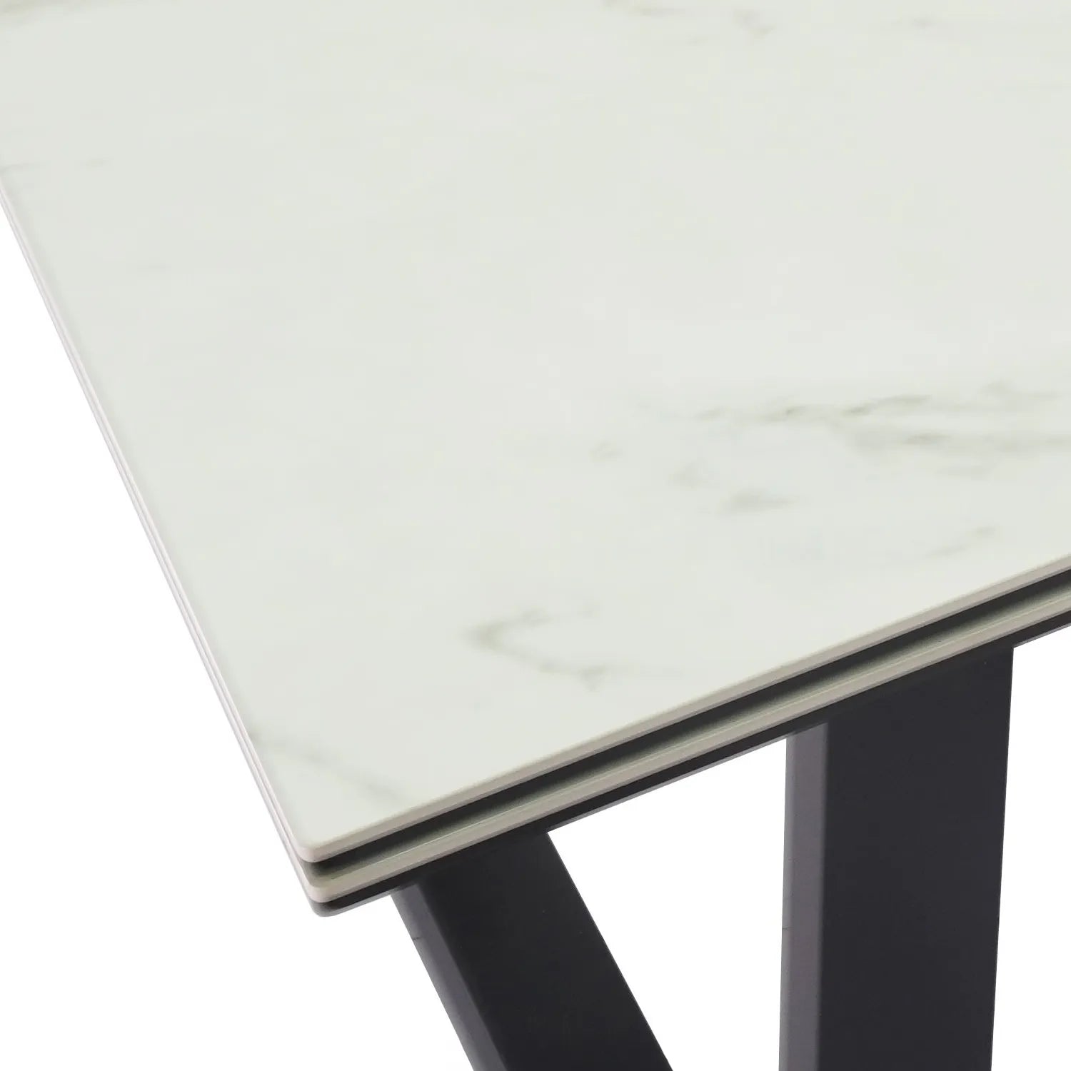 Maxwell White Large Ceramic Extending Dining Table