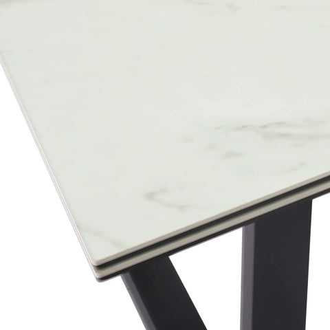 Maxwell White Large Ceramic Extending Dining Table - Table Top