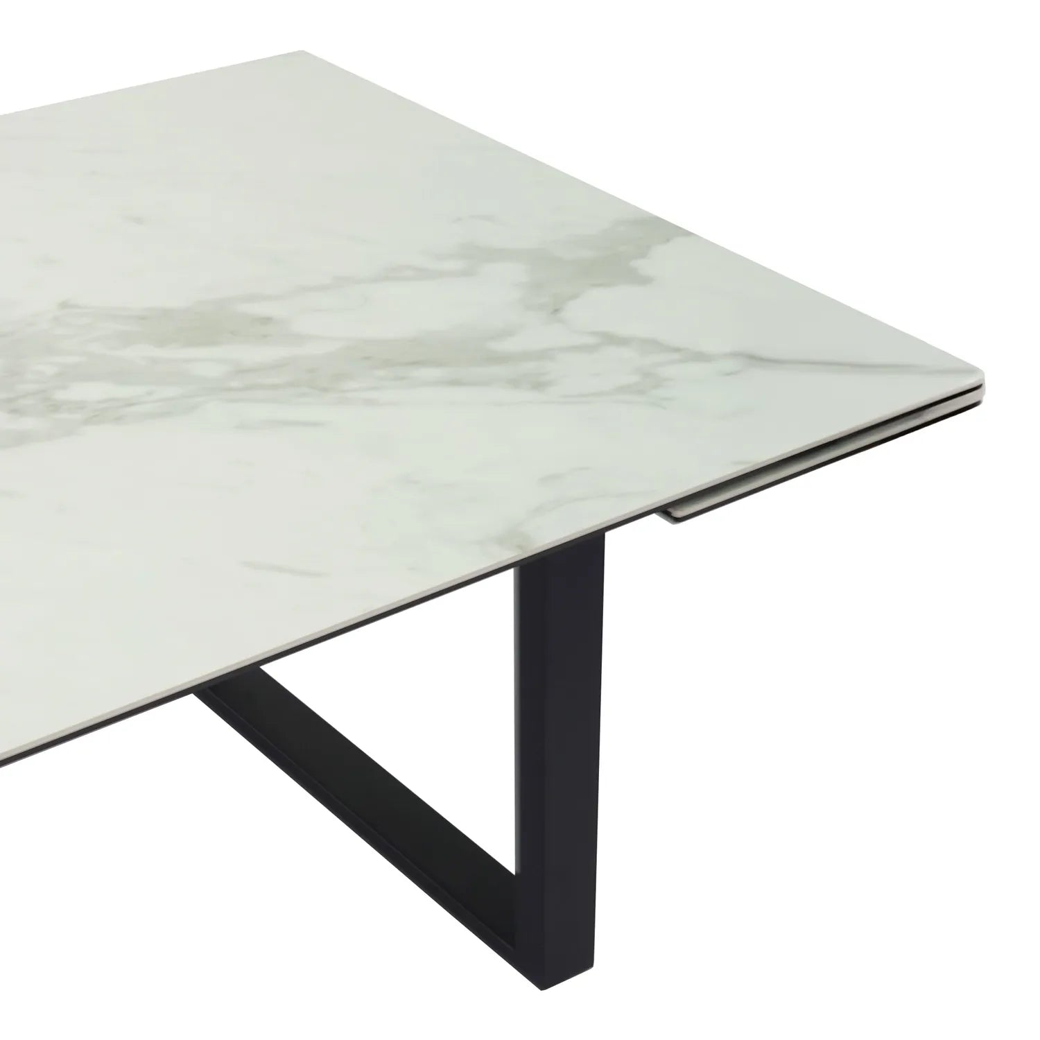 Maxwell White Large Ceramic Extending Dining Table