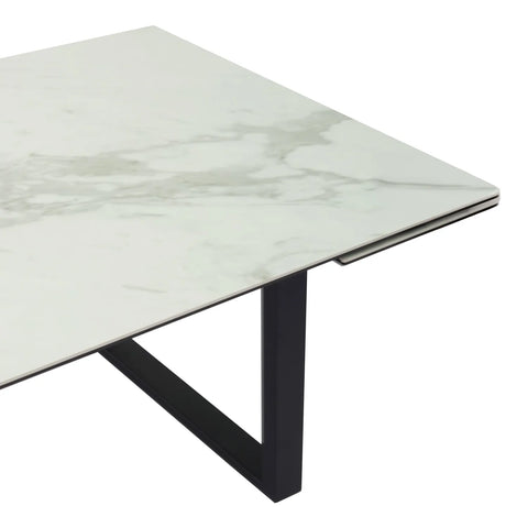 Dante White Large Ceramic Extending Dining Table