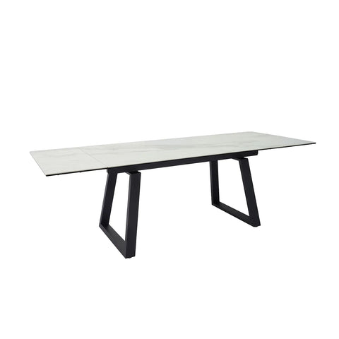 White Ceramic Extending Large Dining Table