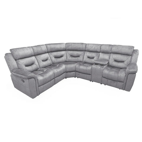 Dudley Fabric Sectional 6 Piece Corner Recliner Sofa