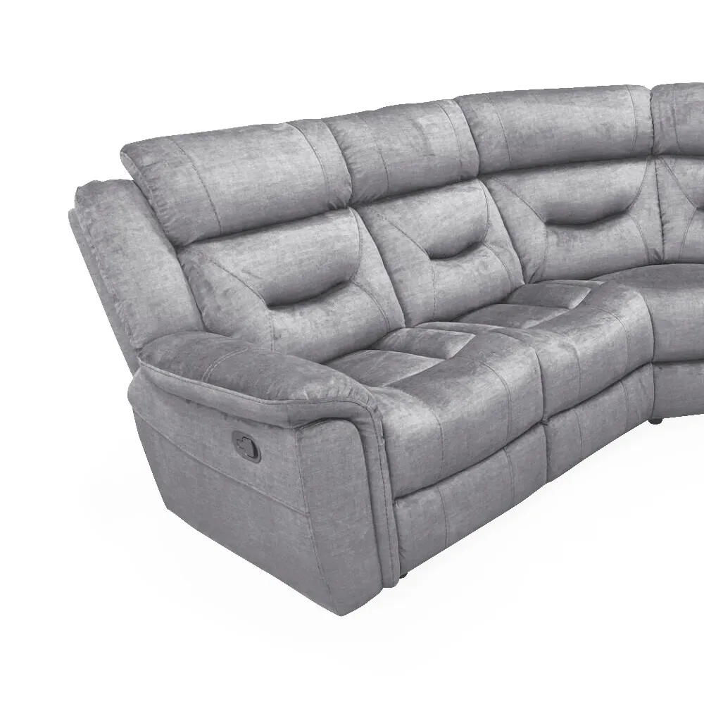 Dudley Fabric Sectional 6 Piece Corner Recliner Sofa