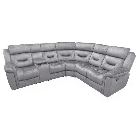 Dudley Fabric Sectional 6 Piece Corner Recliner Sofa