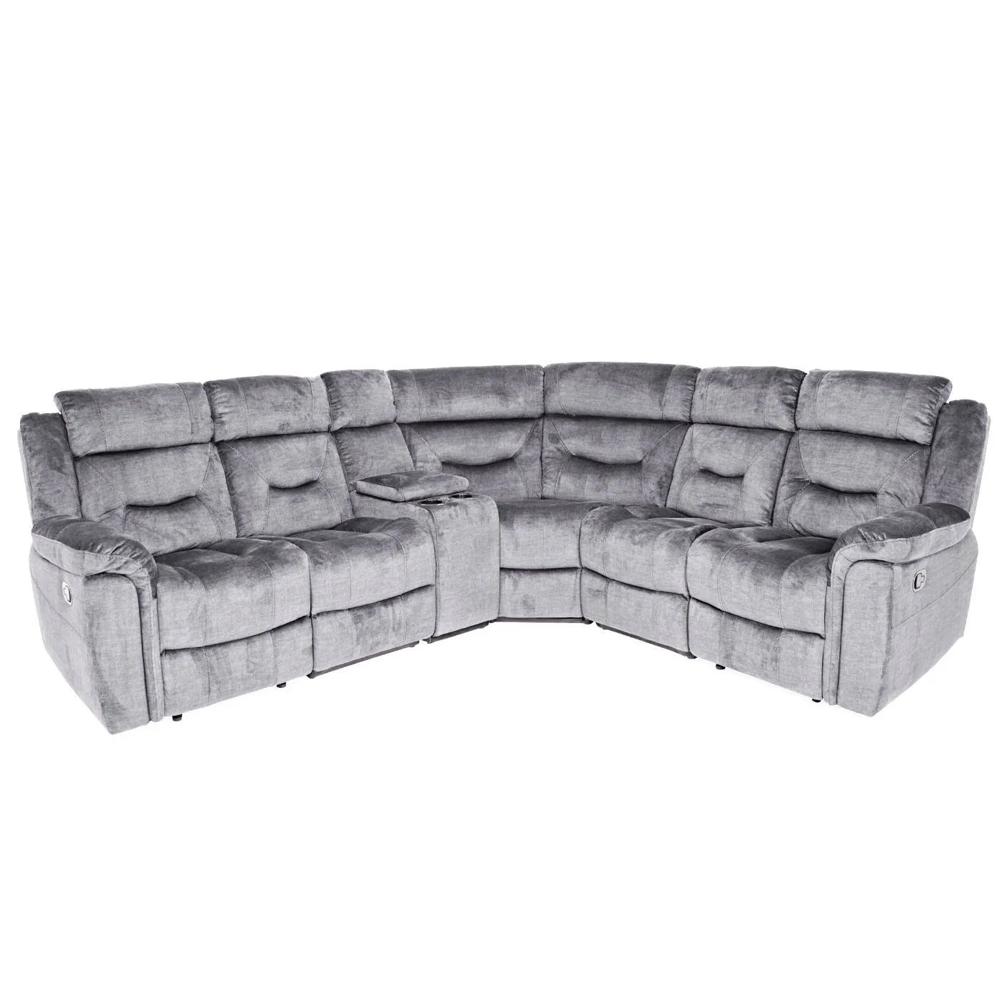 Dudley Fabric Sectional 6 Piece Corner Recliner Sofa