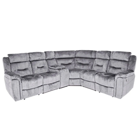 Dudley Fabric Sectional 6 Piece Corner Recliner Sofa