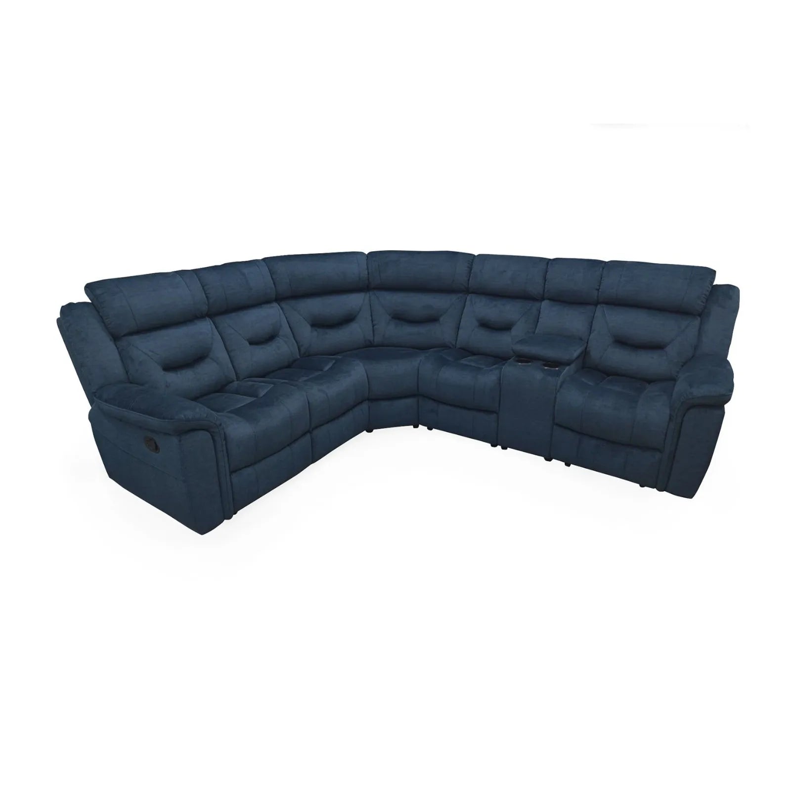 Dudley Fabric Sectional 6 Piece Corner Recliner Sofa