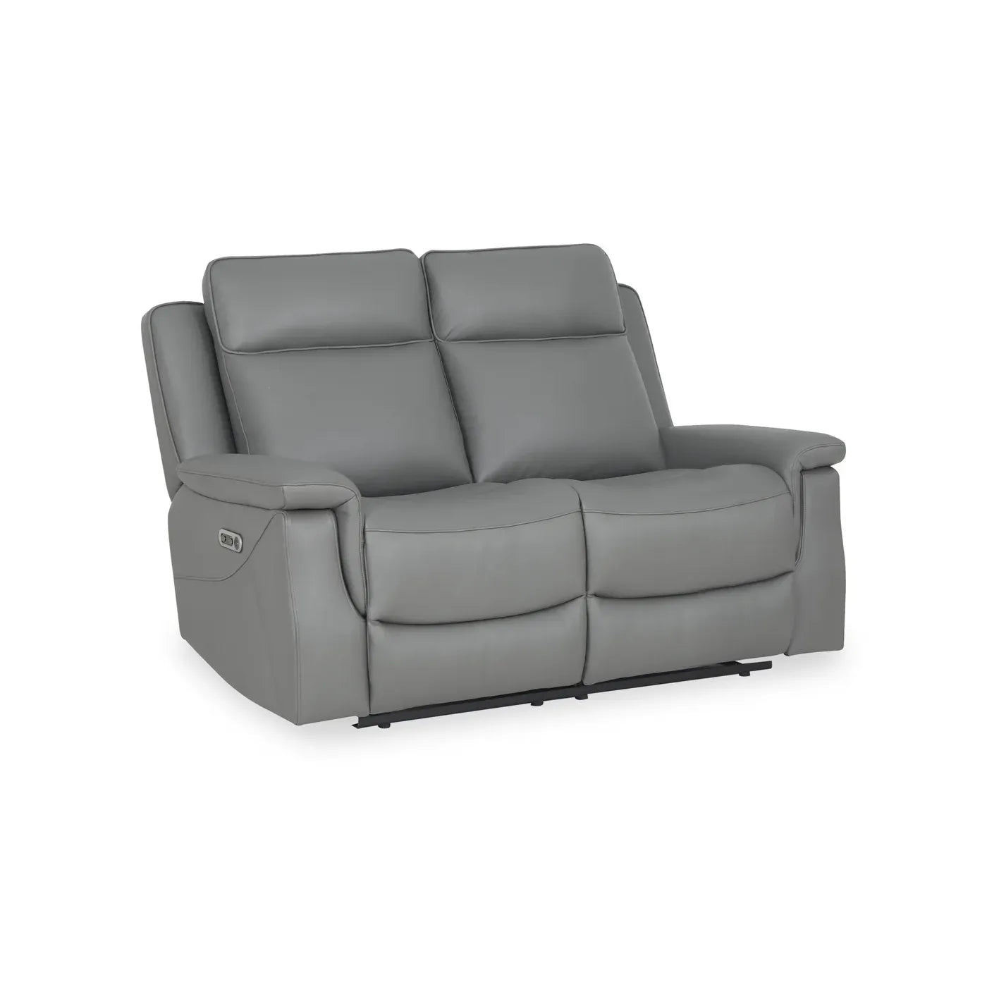 Dallas Grey Leather 2 Seater Power Recliner Sofa