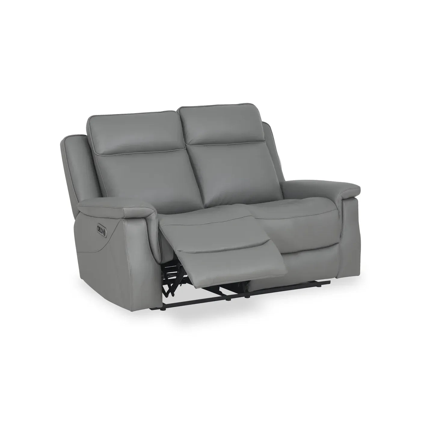 Dallas Grey Leather 2 Seater Power Recliner Sofa