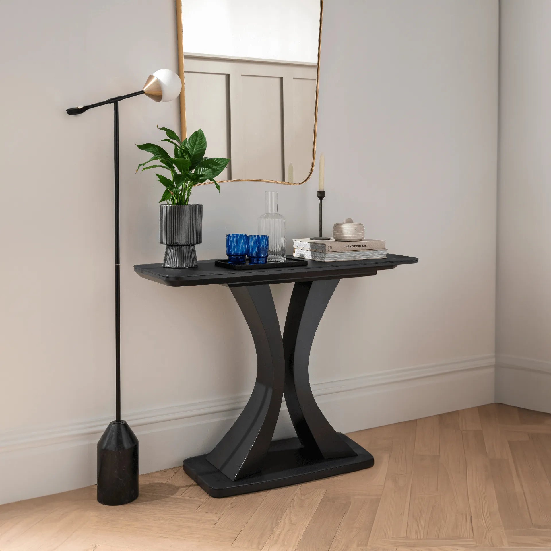 Delta Charcoal Console Table