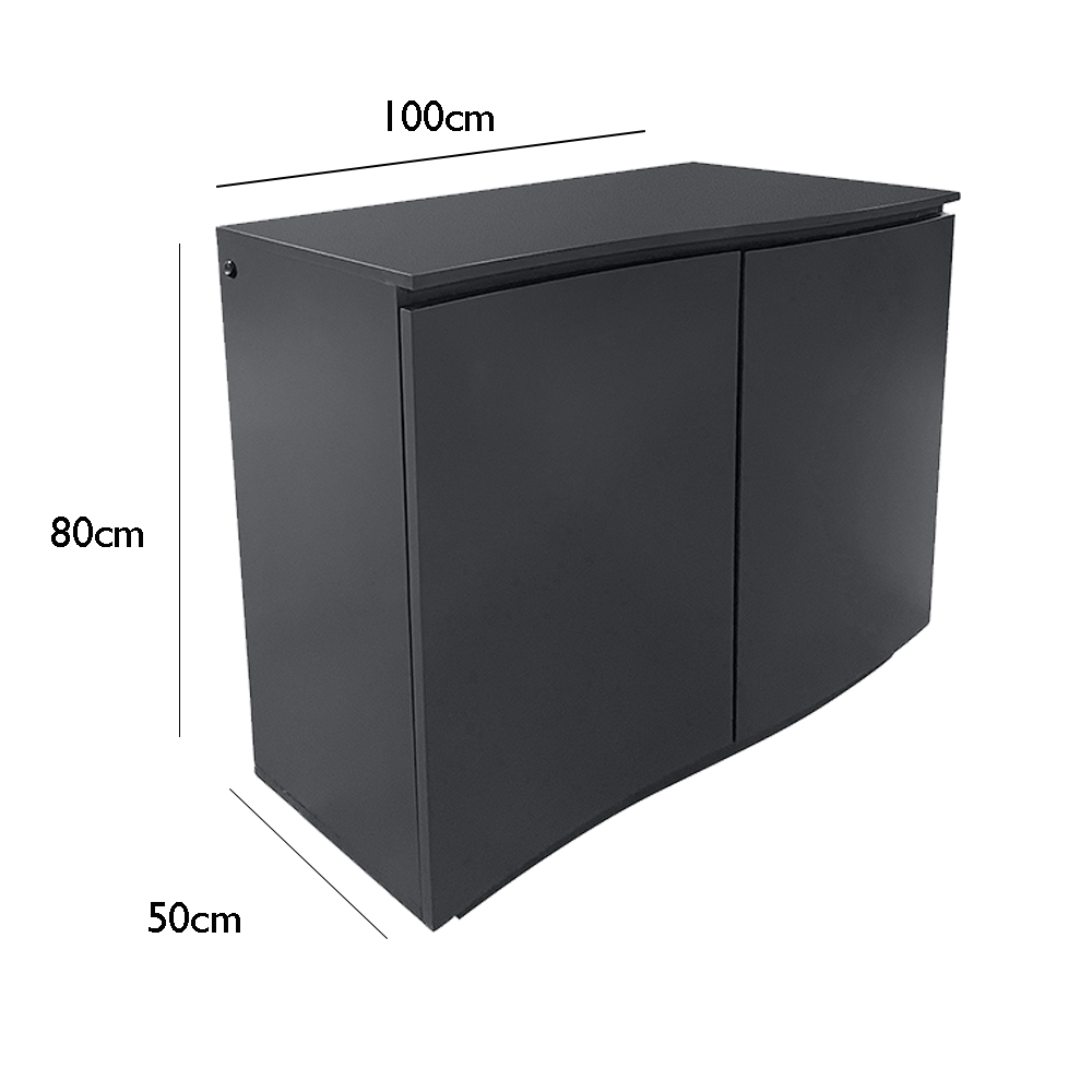 Delta 2 door Charcoal Sideboard - dimensions 